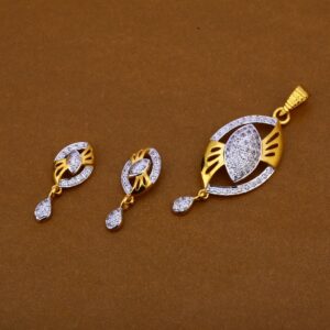 22CT CZ Stylish Pendant Set FPS199