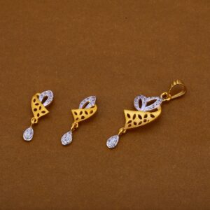 22CT CZ Fancy  Pendant Set FPS200a