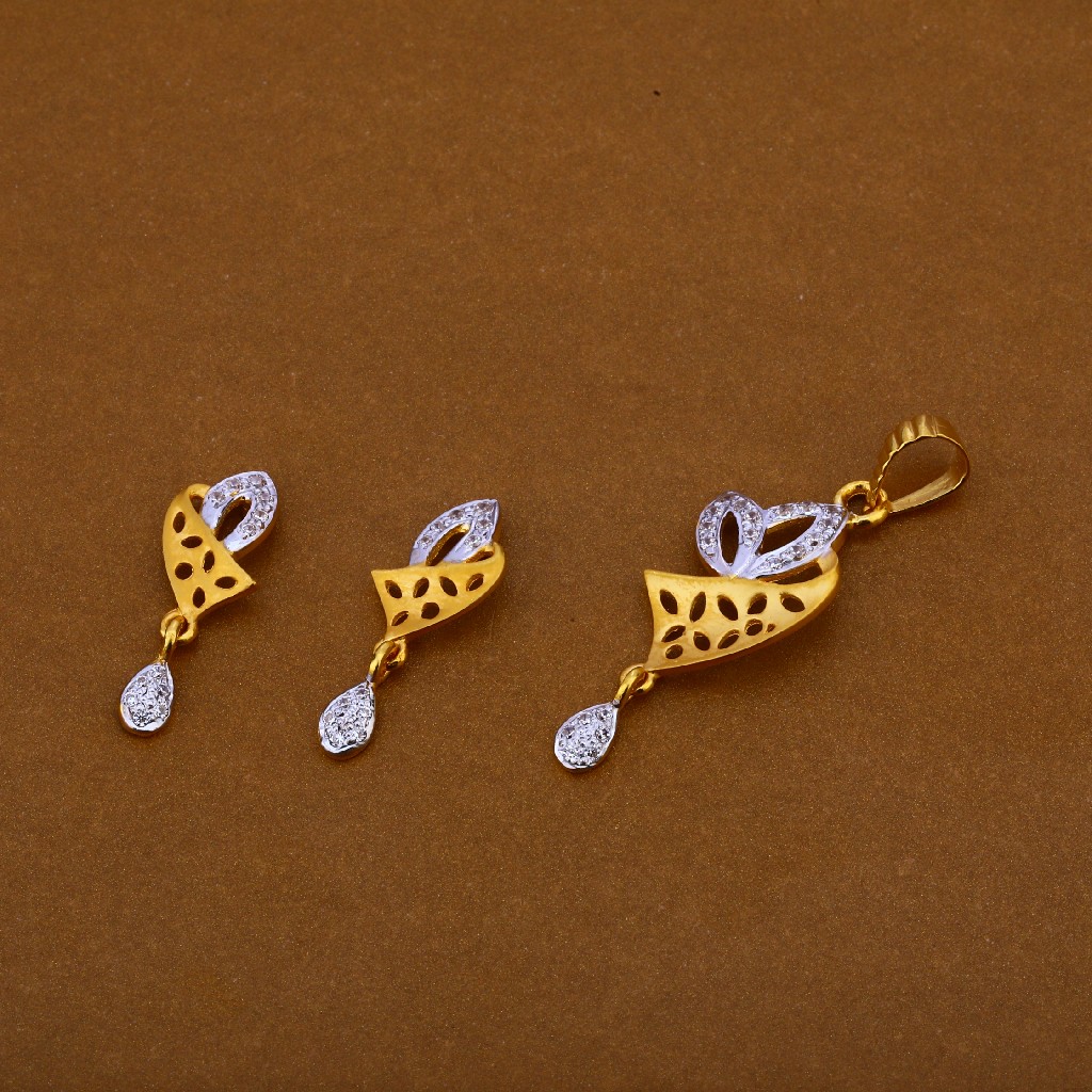 22CT CZ Fancy  Pendant Set FPS200a