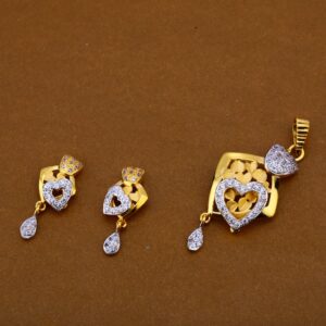 22CT CZ Classic  Pendant Set FPS204
