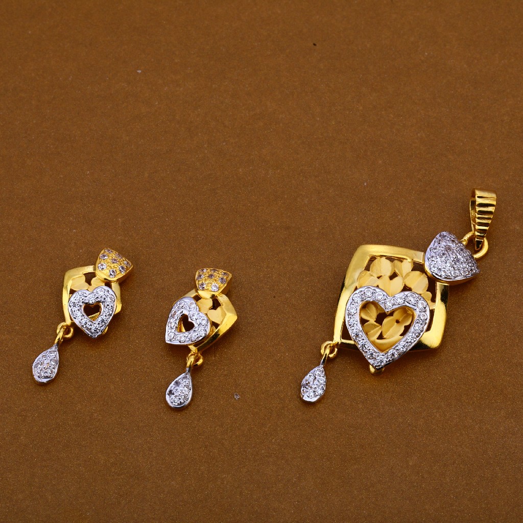 22CT CZ Classic  Pendant Set FPS204
