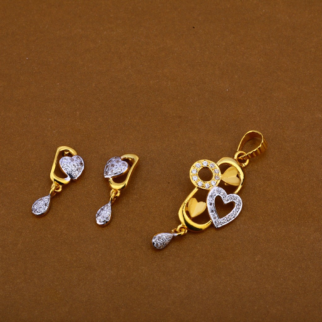 22CT CZ Pendant Set FPS205 - Image 2