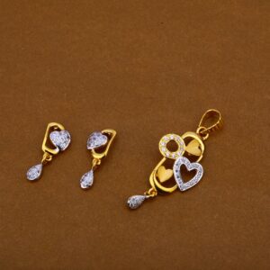 22CT CZ Pendant Set FPS205
