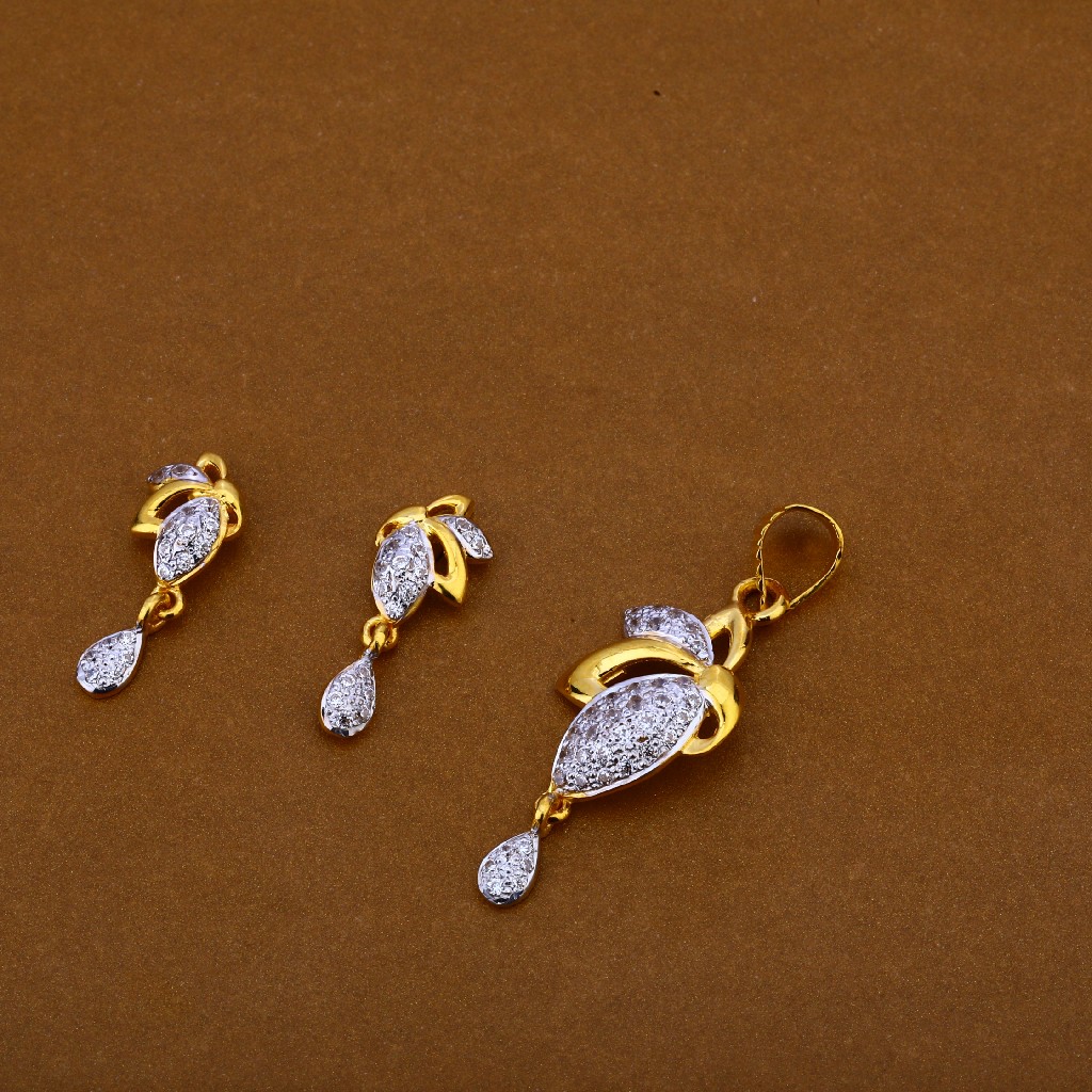 22Ct Gold Designer Ladies Hallmark Pendant Set FPS210