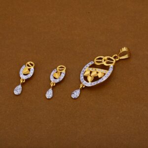 22Ct Gold Ladies Hallmark Pendant Set FPS211