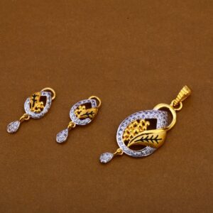 22Ct Gold Fancy Hallmark Pendant Set FPS219