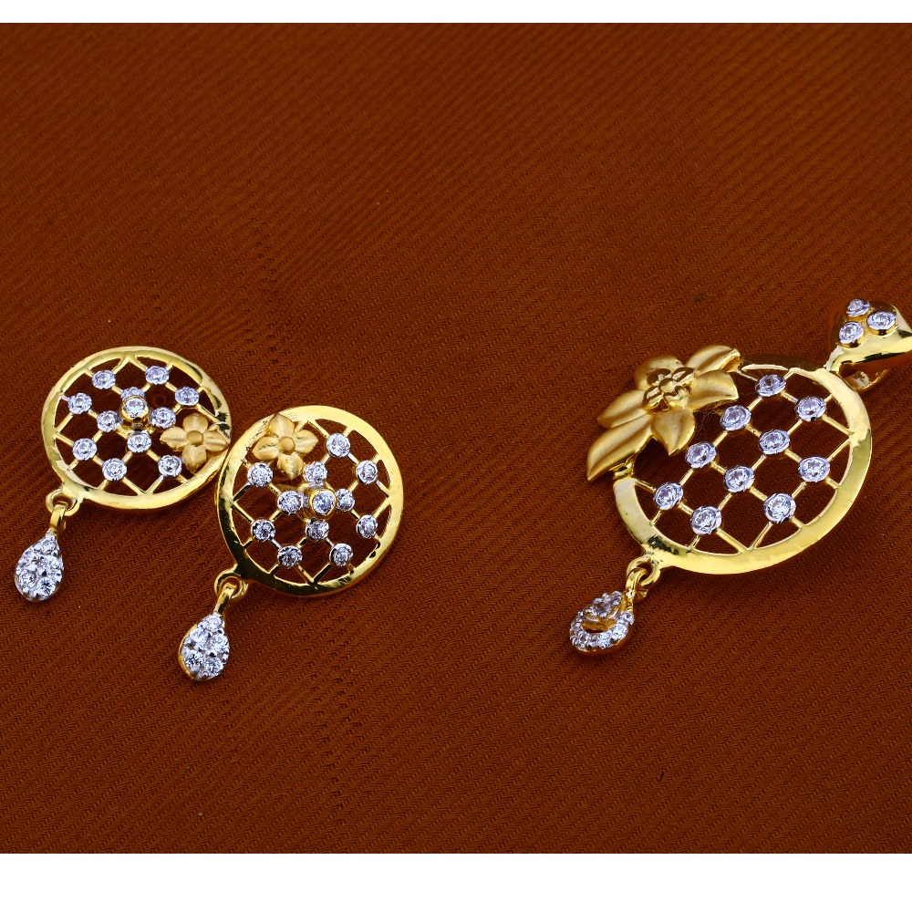 22ct gold designer hallmark pendant set fps89