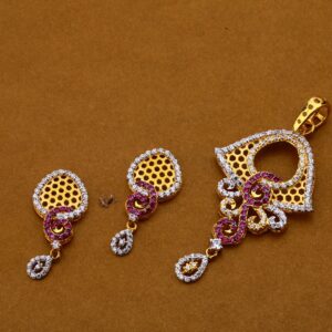 22KT Gold Exclusive Ladies Pendant Set FPS125