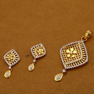 22KT Gold Designer Hallmark Pendant Set FPS133