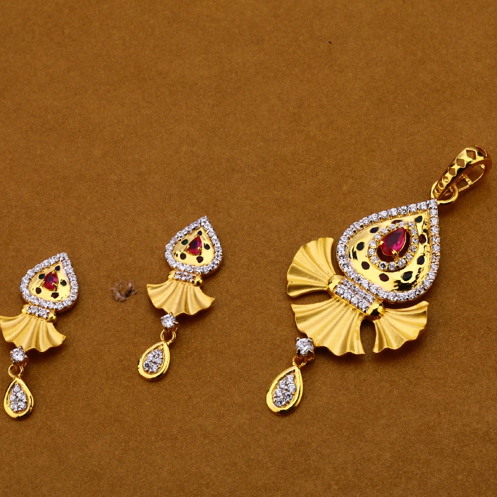 22KT Gold Classic Hallmark Pendant Set FPS132