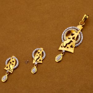 916 Cz Gold Classic Pendant Set FPS145