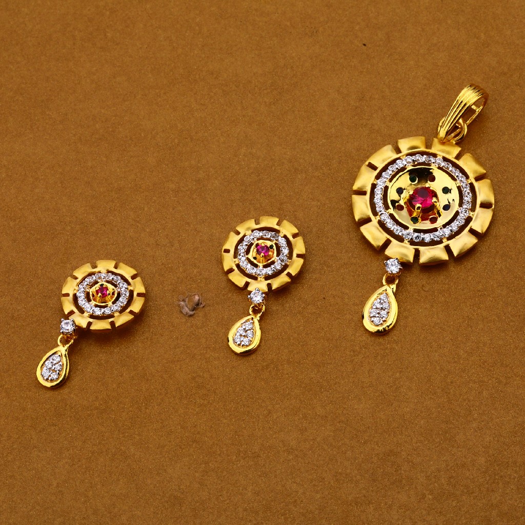 916 Cz Fancy Ladies Hallmark Pendant Set FPS142