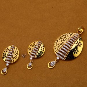 916 Gold Cz Exclusive Hallmark Pendant Set FSP154