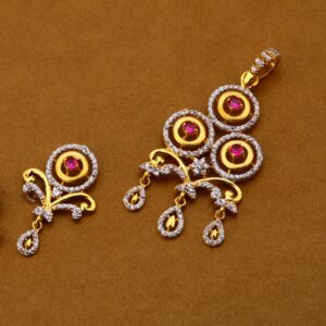916 Gold Stylish Pendant Set FPS165