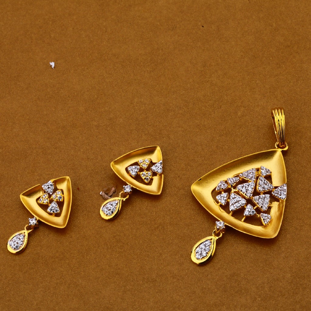 916 Gold Classic Pendant Set FPS171