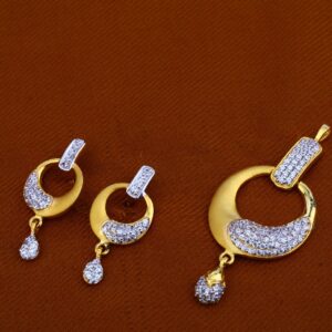 22Ct Gold Hallmark Stylish Pendant Set FPS76
