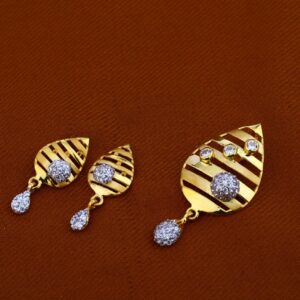 22Ct Gold Ladies Designer Pendant Set FPS84