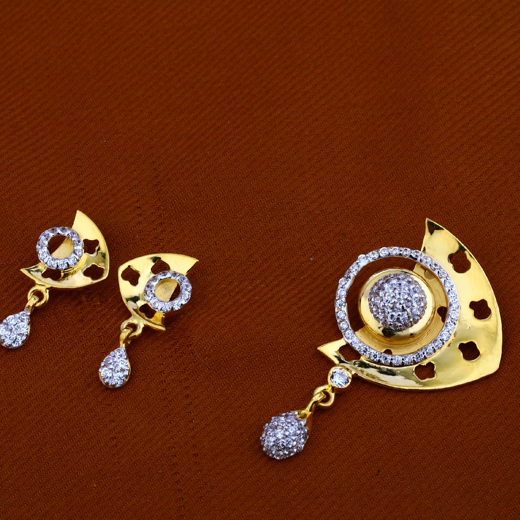 22Ct Gold Ladies Classic Pendant Set FPS85 - Image 2