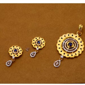 916 Gold Ladies Designer Pendant Set FPS188