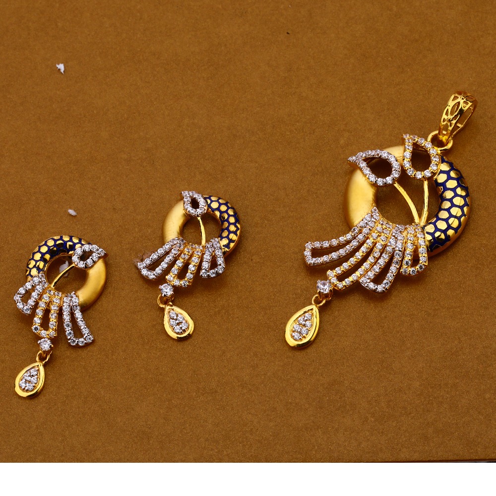916 Gold Ladies  Pendant Set FPS186