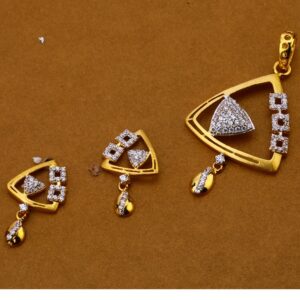 916 Gold Ladies Hallmark Designer  Pendant Set FPS181