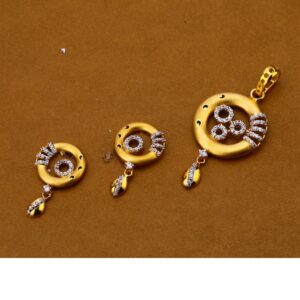 916 Gold Stylish Hallmark Pendant Set FPS178