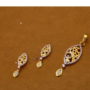 9196 Gold Fancy Hallmark Pendant Set FPS176