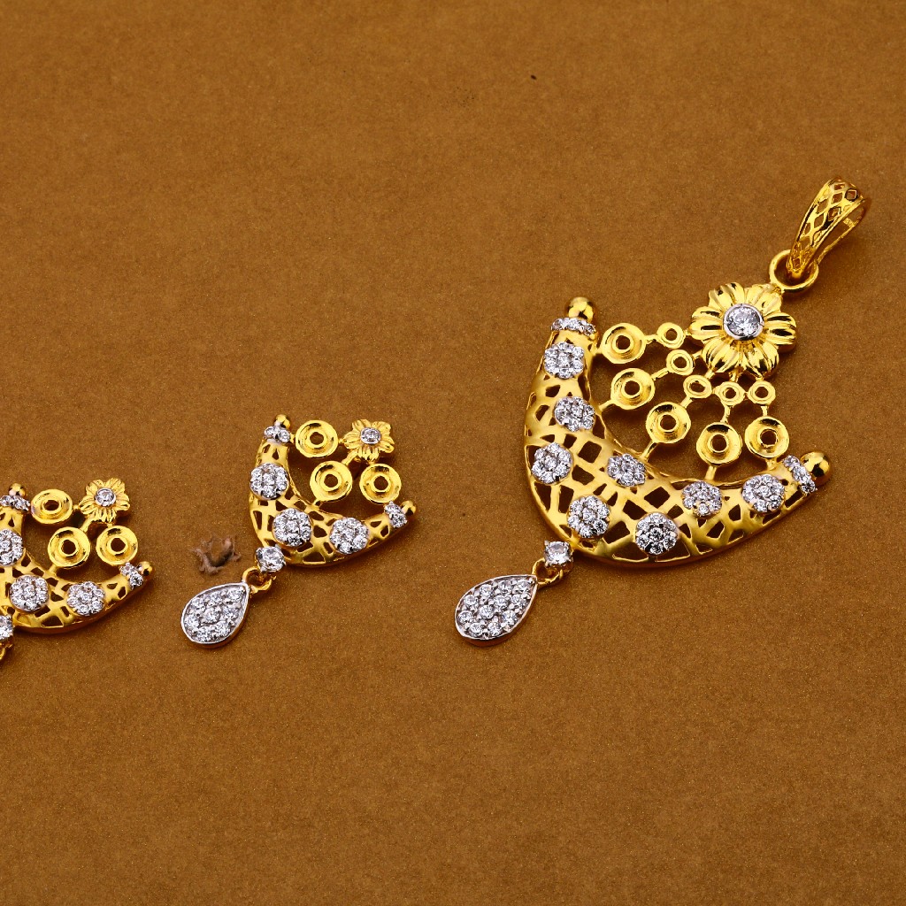 22kt Cz Fancy Pendant Set FPS124