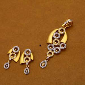 22kt Cz Designer Pendant Set FPS122
