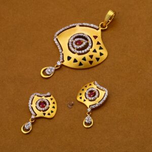 22kt Cz Designer Pendant Set FSP121