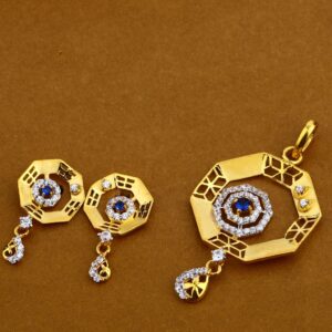 22Kt CZ Classic Pendant Set FSP37