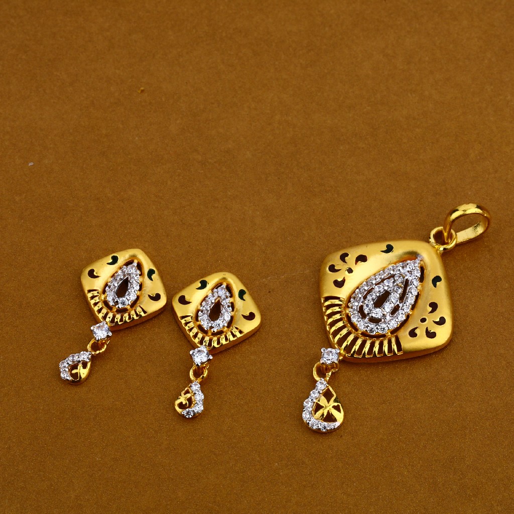 22Kt CZ  Pendant Set FSP38