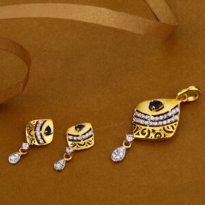 22Kt Gold Designer Hallmark Pendant Set FSP42