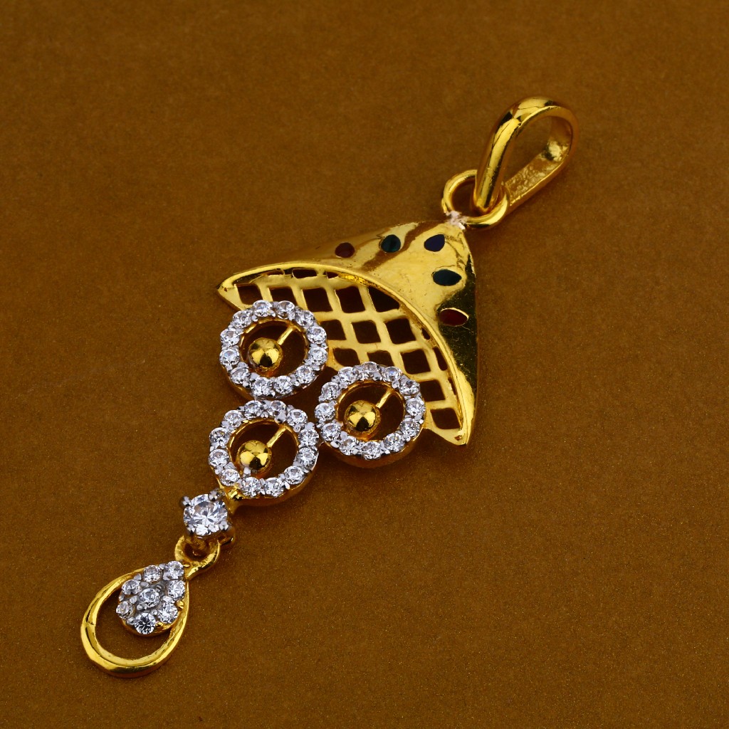 22Kt Gold Hallmark Pendant Set FSP44 - Image 2
