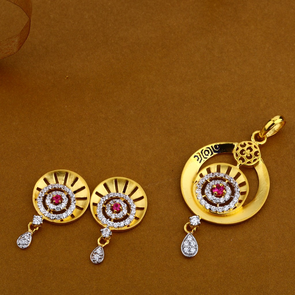 22kt gold de??ladies  pendant set fsp47
