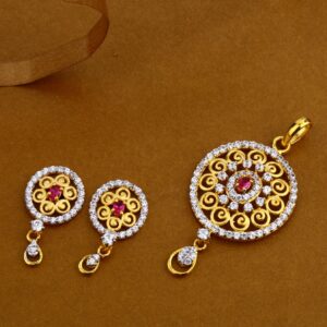 22Kt Gold Hallmark Designer Ladies Pendant Set FSP54