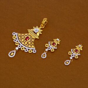 22Kt Gold Hallmark Ladies Pendant Set FSP99