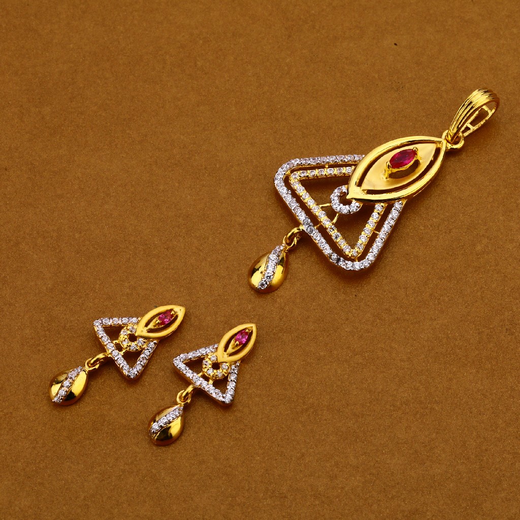 22kt Gold Hallmark Ladies Pendant Set FPS105