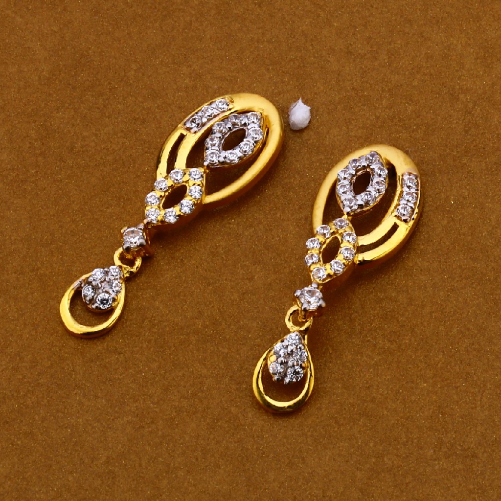22kt Gold Cz Fancy Pendant Set FPS108p - Image 2