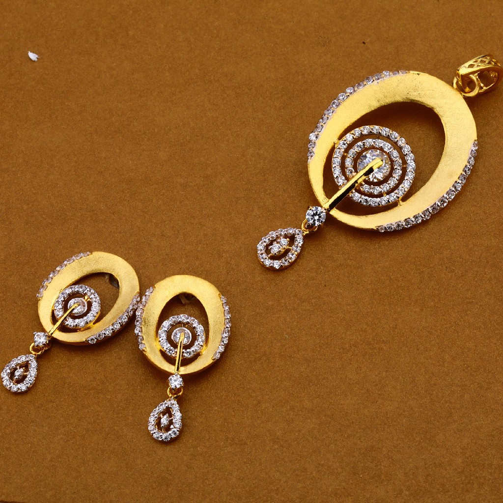 22kt Gold Exclusive Pendant Set FPS110 - Image 2
