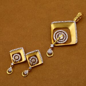 22kt Gold Classic Pendant Set FPS112