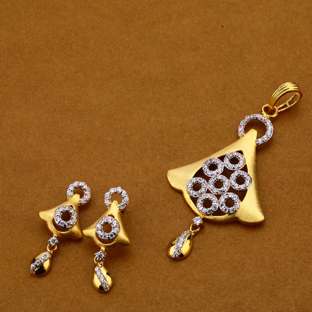 22kt Gold  Pendant Set FPS113