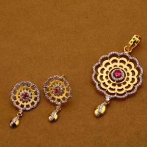 22kt  Gold Cz Stylish  Pendant Set FPS114