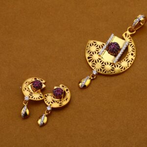 22kt  Gold Cz  Pendant Set FPS118