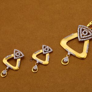 916 Gold Cz stylish Ladies Pendant Set FPS120
