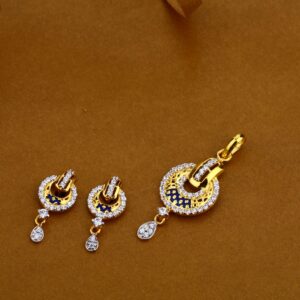916 Gold Cz  Ladies Pendant Set FPS06