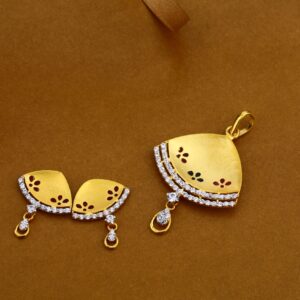 916 Gold Cz Hallmark Fancy Pendant Set FPS05