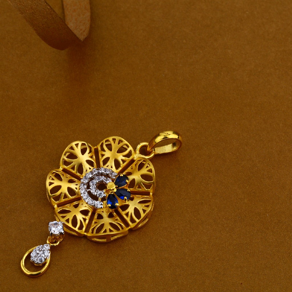 916 Gold Hallmark Pendant Set FPS11 - Image 2