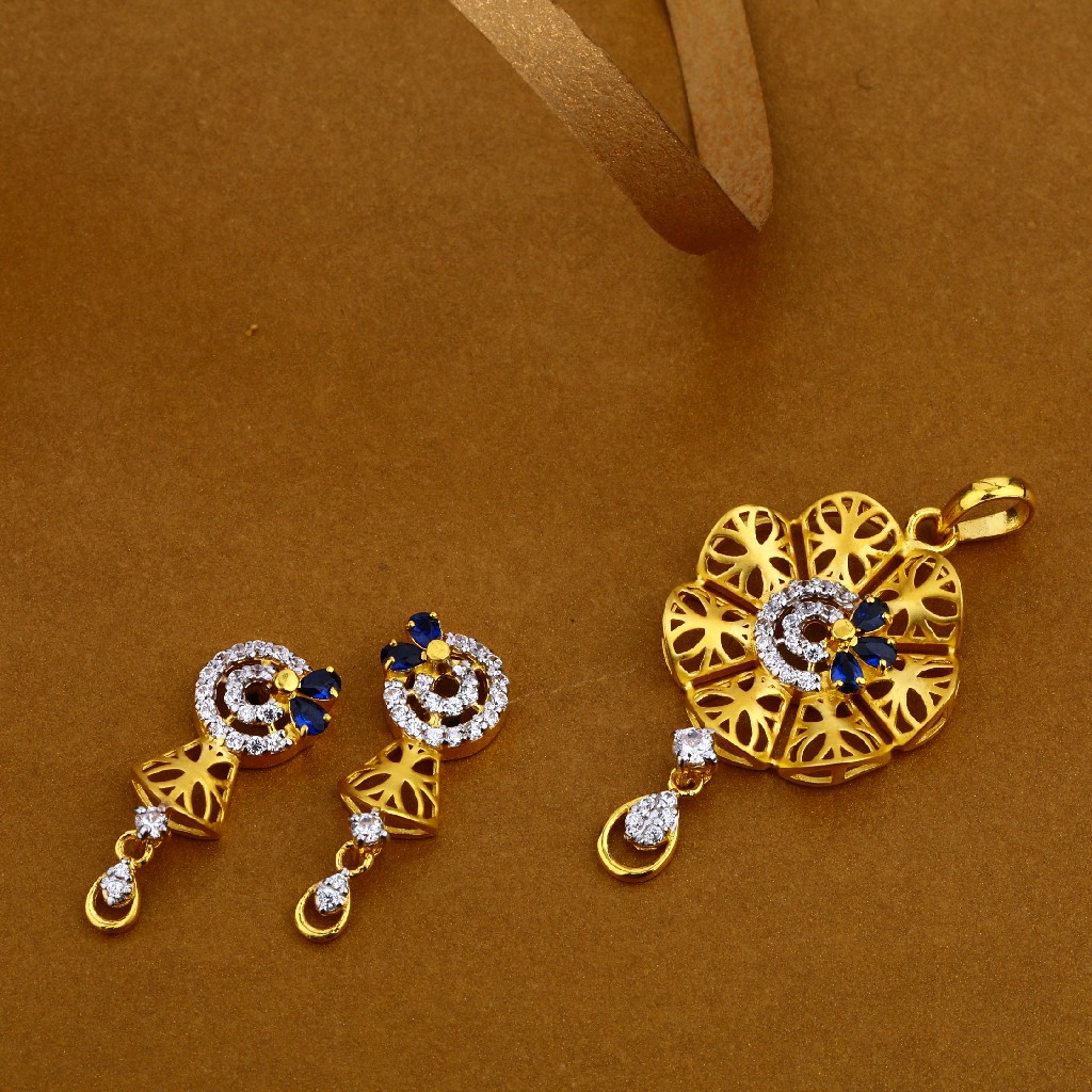 916 Gold Hallmark Pendant Set FPS11