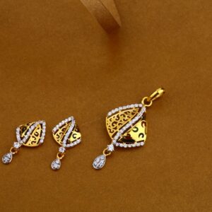 916 Gold Stylish Ladies Pendant Set FPS12